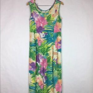 Jams World Women's Sleeveless Floral Orchid Dress